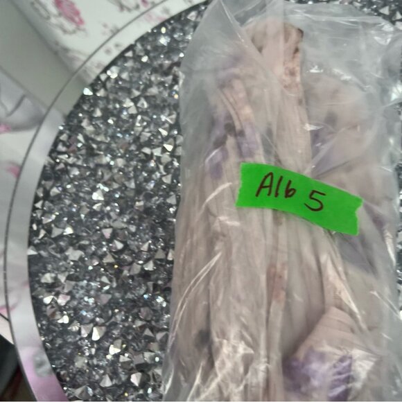 H&M turtleneck crop top flowers Purple Floral Long Sleeve Blouse - Picture 8 of 8